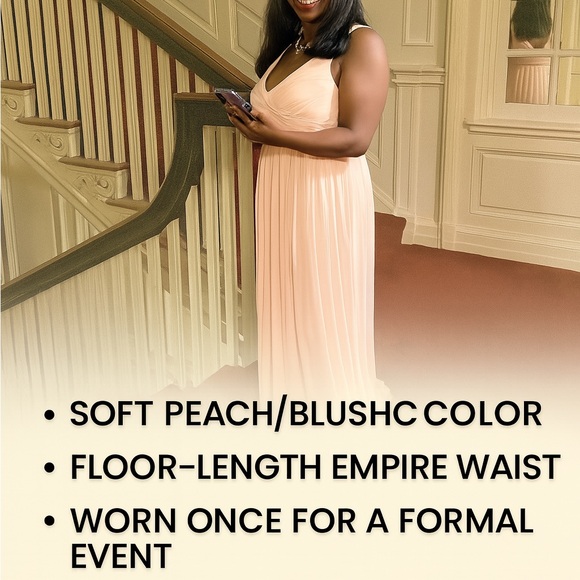 ✨ Elegant Peach Evening Gown – Like New! ✨ - Picture 6 of 6